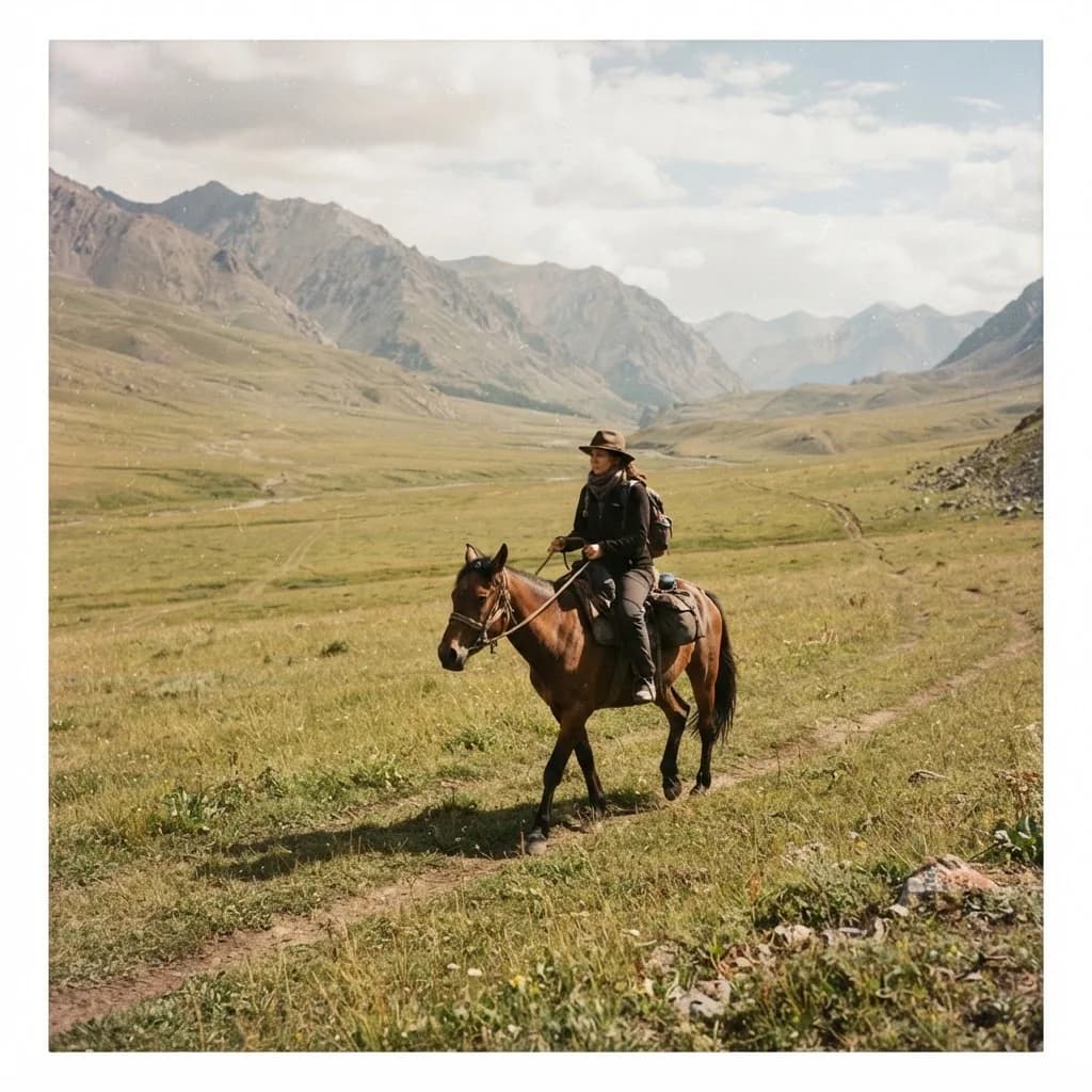Across the steppe on horseback
