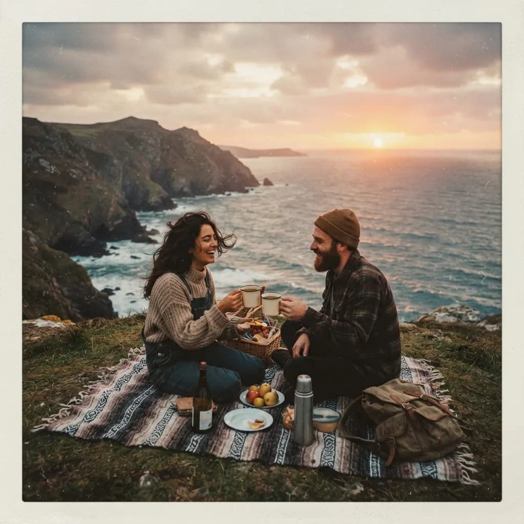 A picnic by the ocean